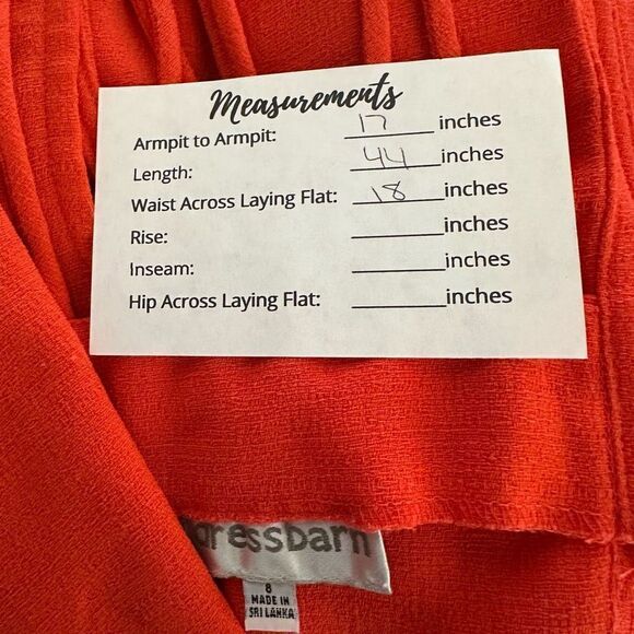 DRESSBARN Orange Midi Dress - Picture 6 of 14